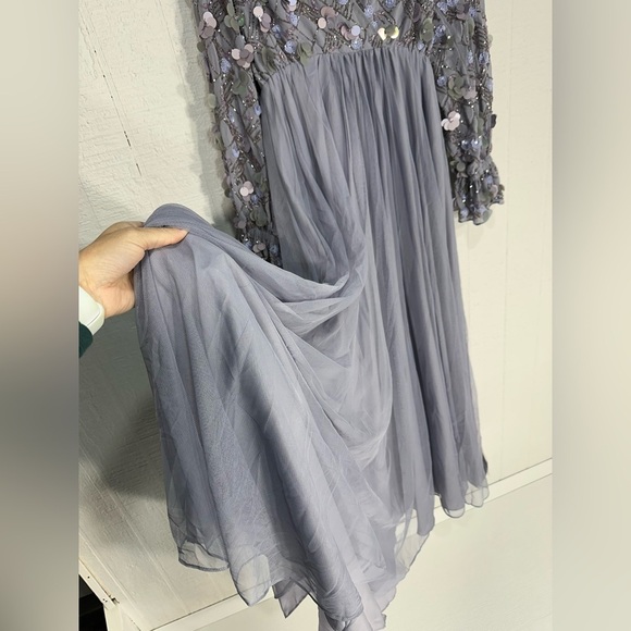 NWT ASOS DESIGN Maternity embellished wrap front maxi dress size 4 - Picture 4 of 16